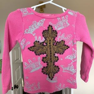 Haven Girl crystal cross shirt